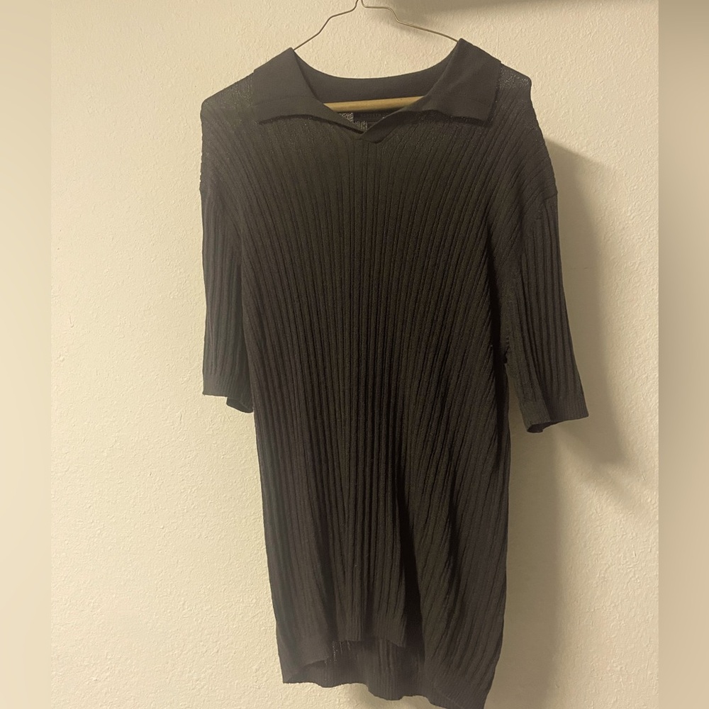 Kenneth Cole Men’s Tight Fit Ribbed Collared Shirt